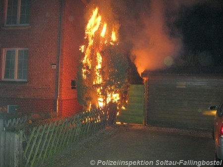 Mülltonne brennt - Bild von ©Polizeiinspektion Soltau-Fallingbostel