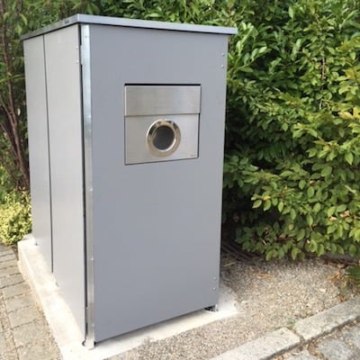 Briefkaste für Trash und Glas