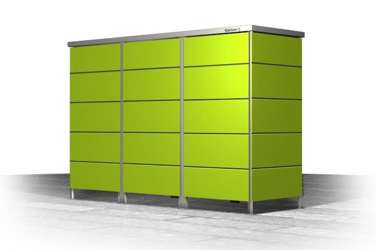 Mülltonnenbox Trash Lime Green Flachdach