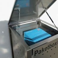 Paketbox mit Klappdach