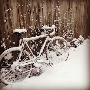Fahrrad Schnee