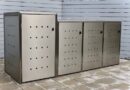 4er Mülltonnenbox Edelstahl ECO-MAX 240 l Anbau