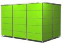 6er Mülltonnenbox lime green