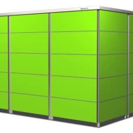 6er Mülltonnenbox lime green