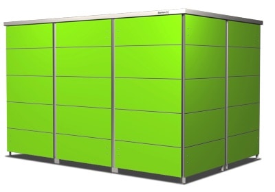 6er Mülltonnenbox lime green