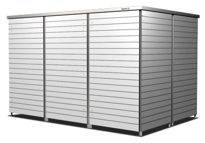 6er Mülltonnenbox white