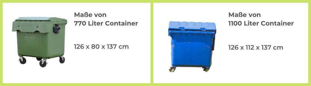 Maße Müllcontainer