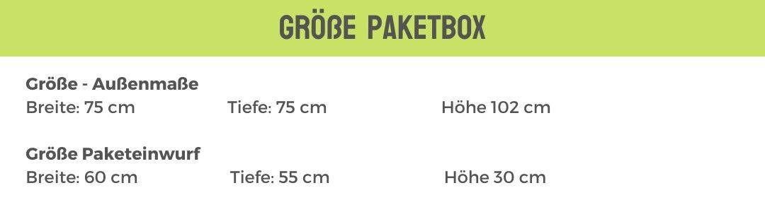Größe Paketbox Edelstahl