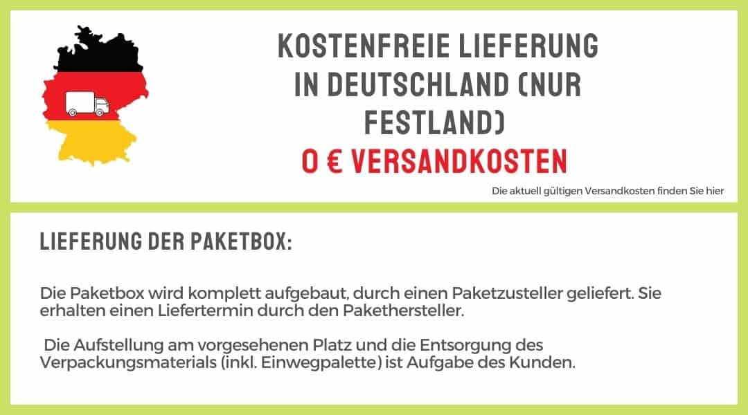 Lieferung Paket-Briefkasten graualuminium