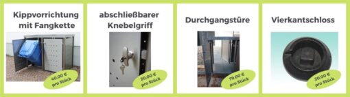 Zubehör Edelstahl Mülltonnenbox