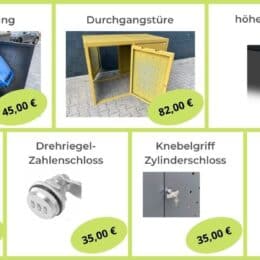 Zubehör Mülltonnenbox Metall