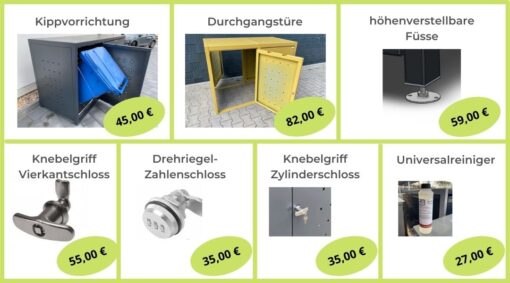 Zubehör Mülltonnenbox Metall