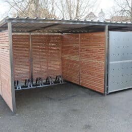 Fahrradgarage aus Holz