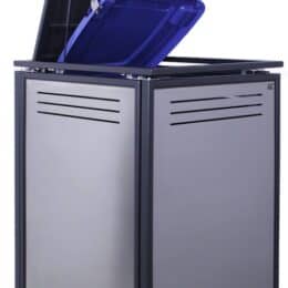 Mülltonnenbox Alu mit Schlitze
