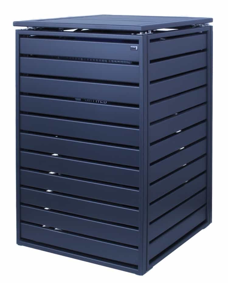 Mülltonnenbox Alu mit Lamelle 8 cm