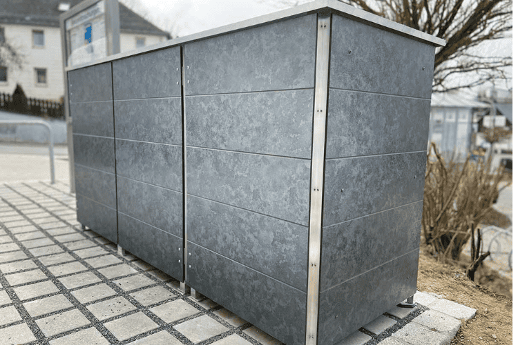 Design Mülltonnenbox Trash grau