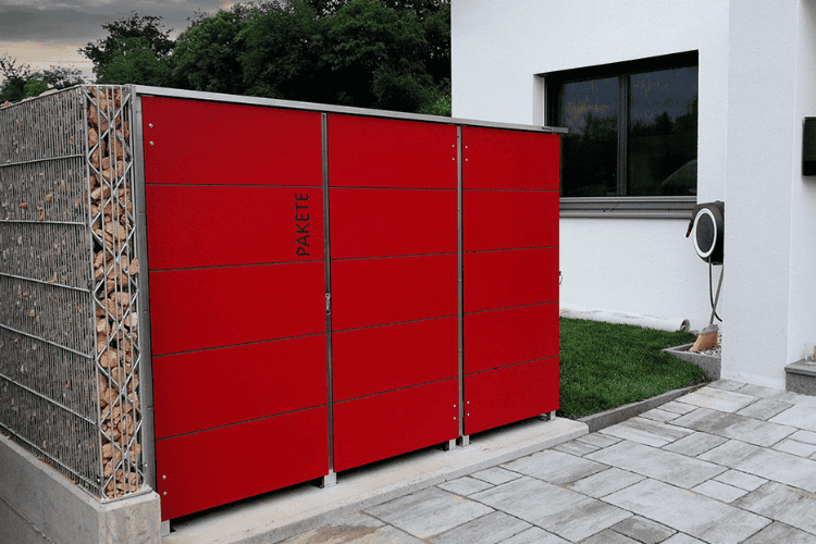 Design Mülltonnenbox Trash rot